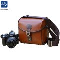 wholesale vintage waterproof DSLR leather camera bag for unisex